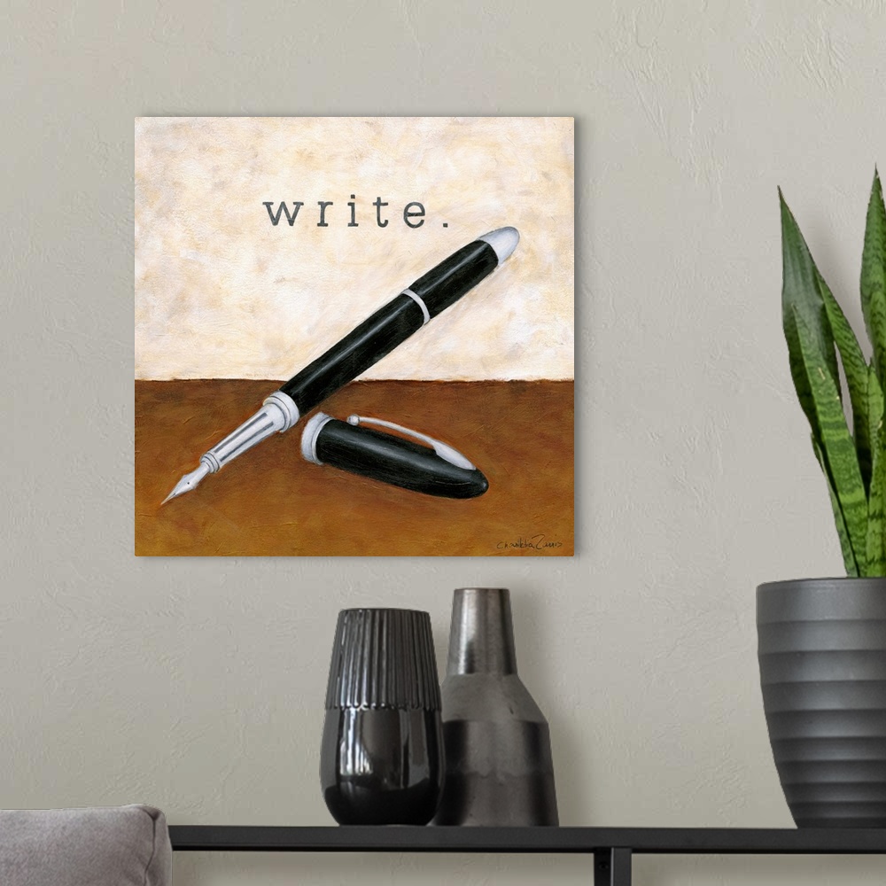 A modern room featuring Write