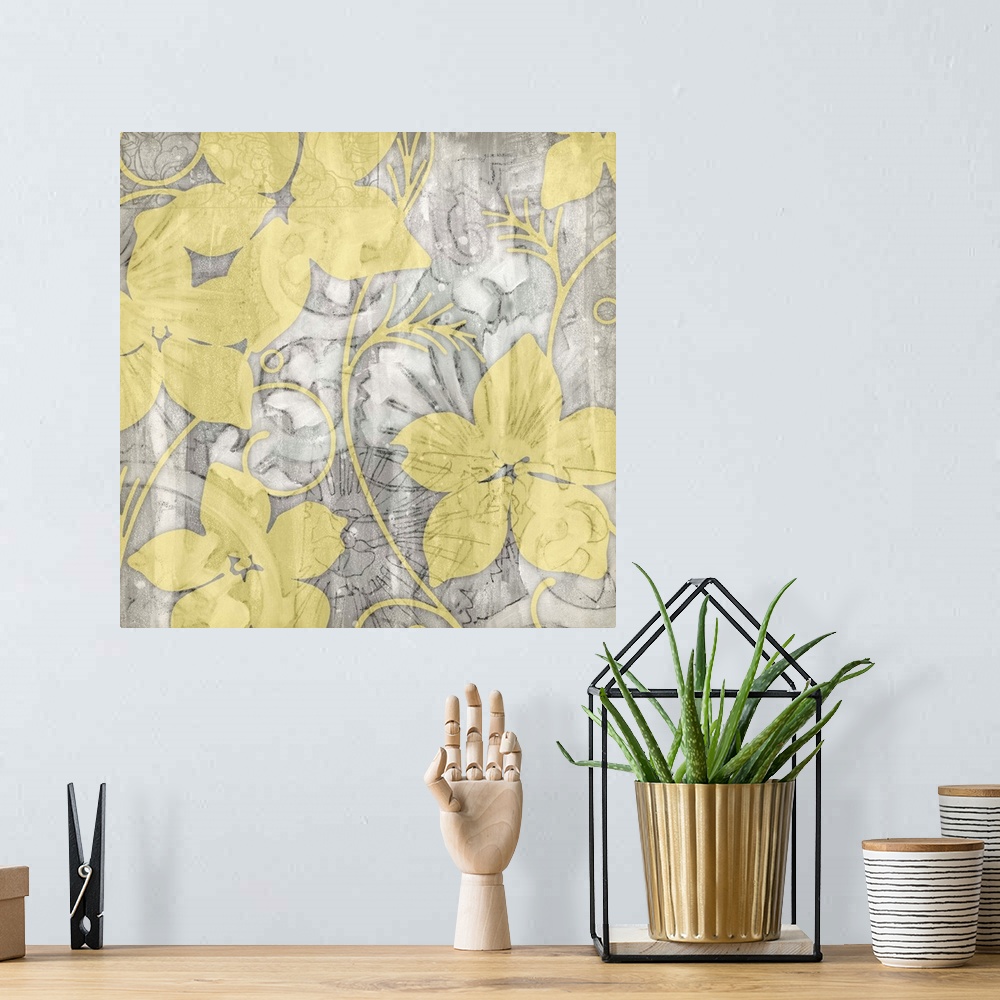 A bohemian room featuring Yellow and Gray I