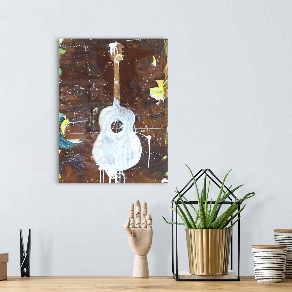 A bohemian room featuring Yellow Guitar