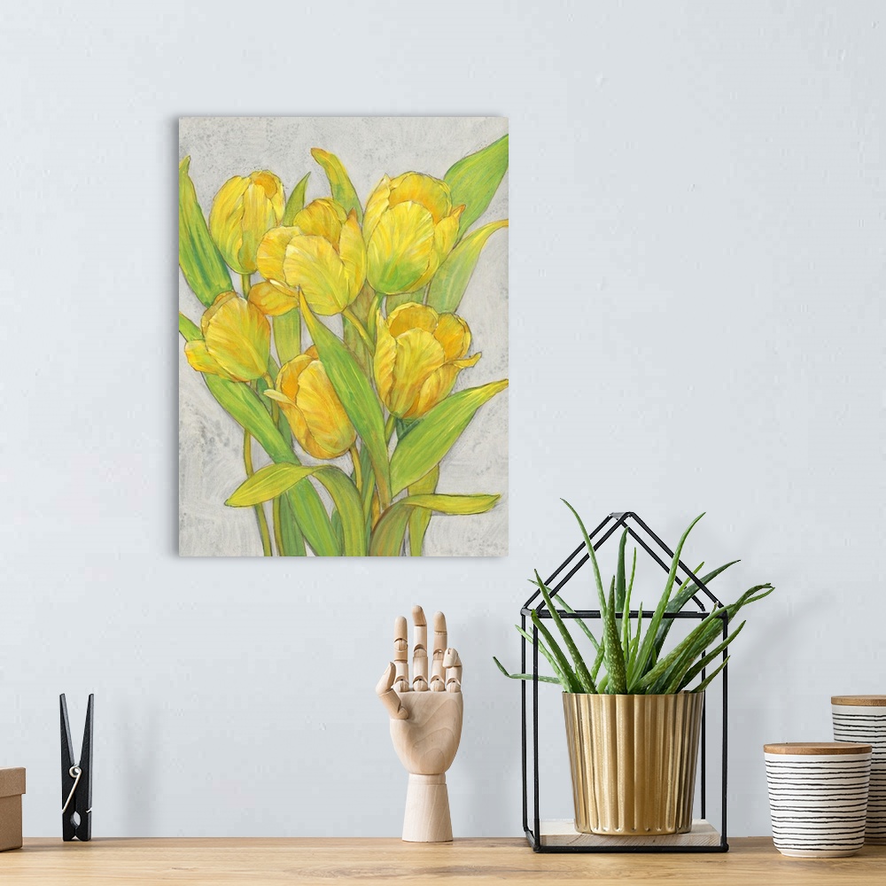 A bohemian room featuring Yellow Tulips I