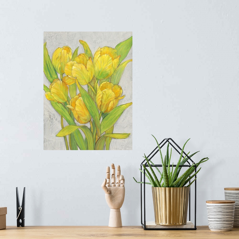 A bohemian room featuring Yellow Tulips I