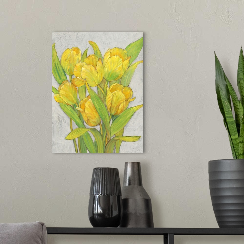 A modern room featuring Yellow Tulips I