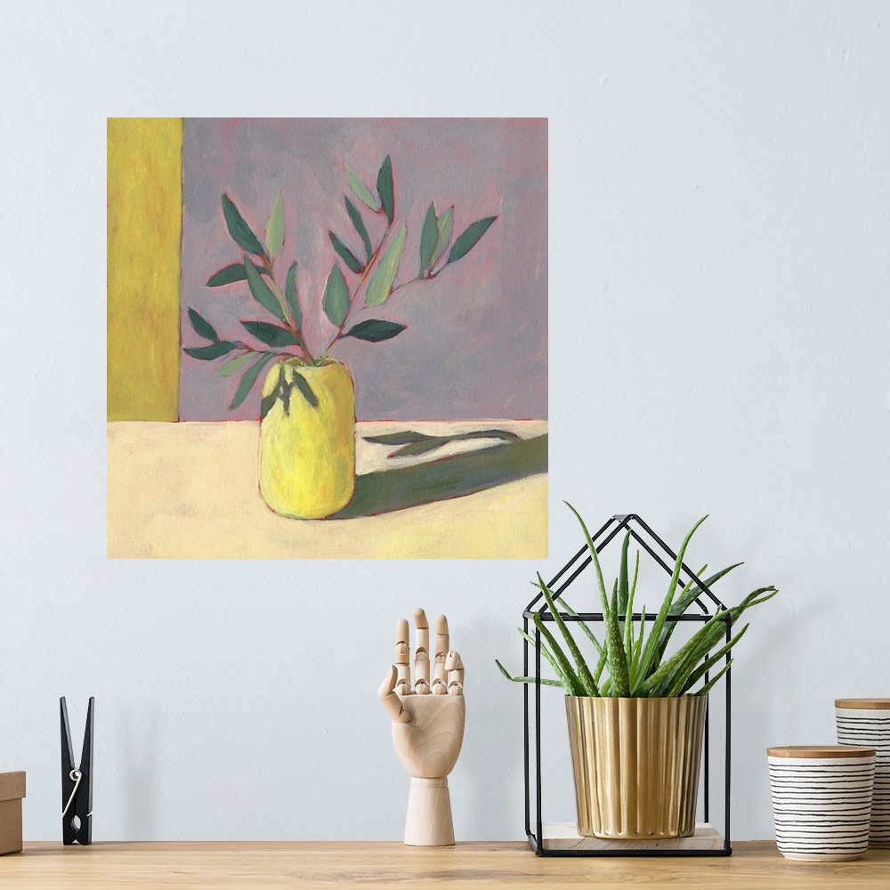 A bohemian room featuring Yellow Vase II