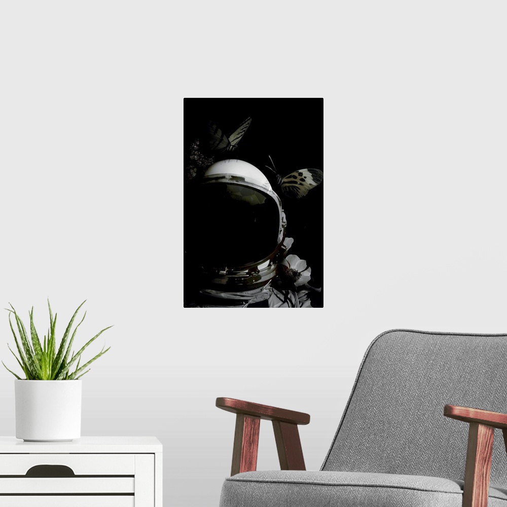 A modern room featuring Astronaut