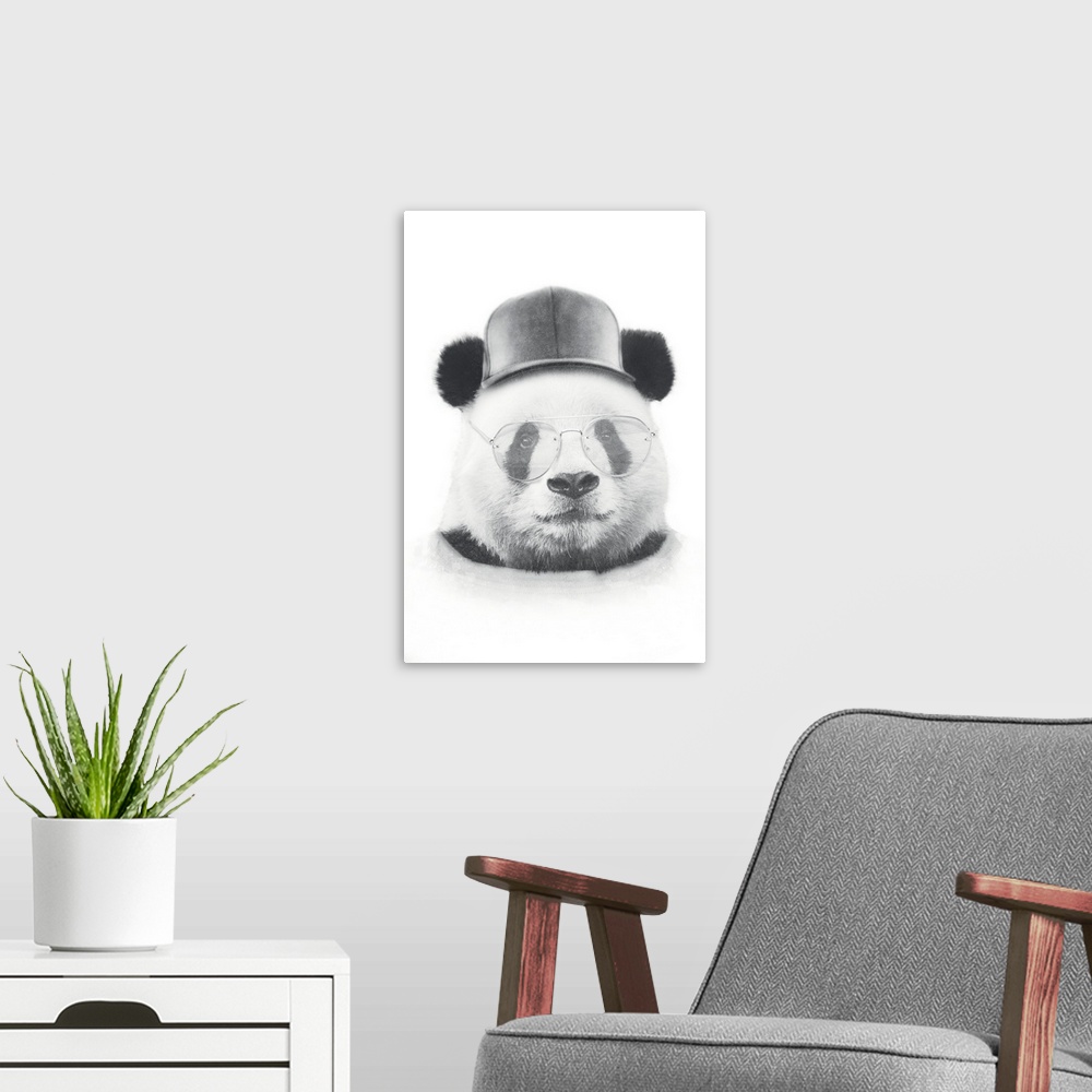 A modern room featuring Cool Panda