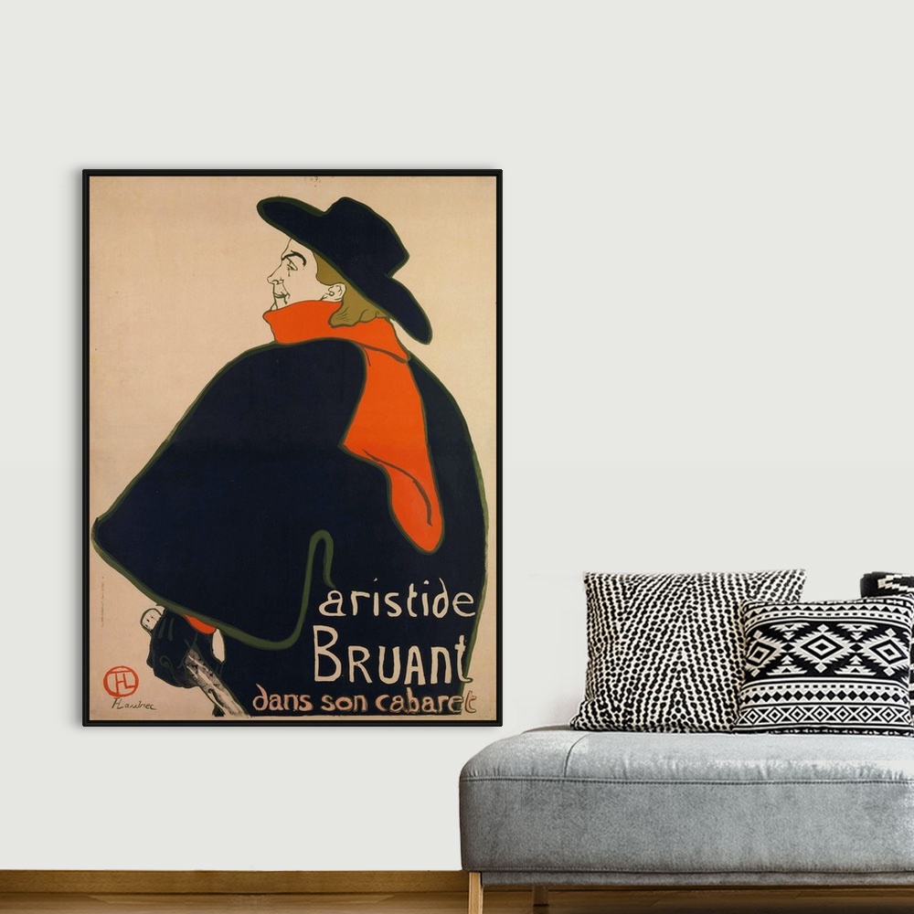 A bohemian room featuring Aristide Bruant was a successful singer, songwriter, and entrepreneur who ran a cabaret in the Mo...