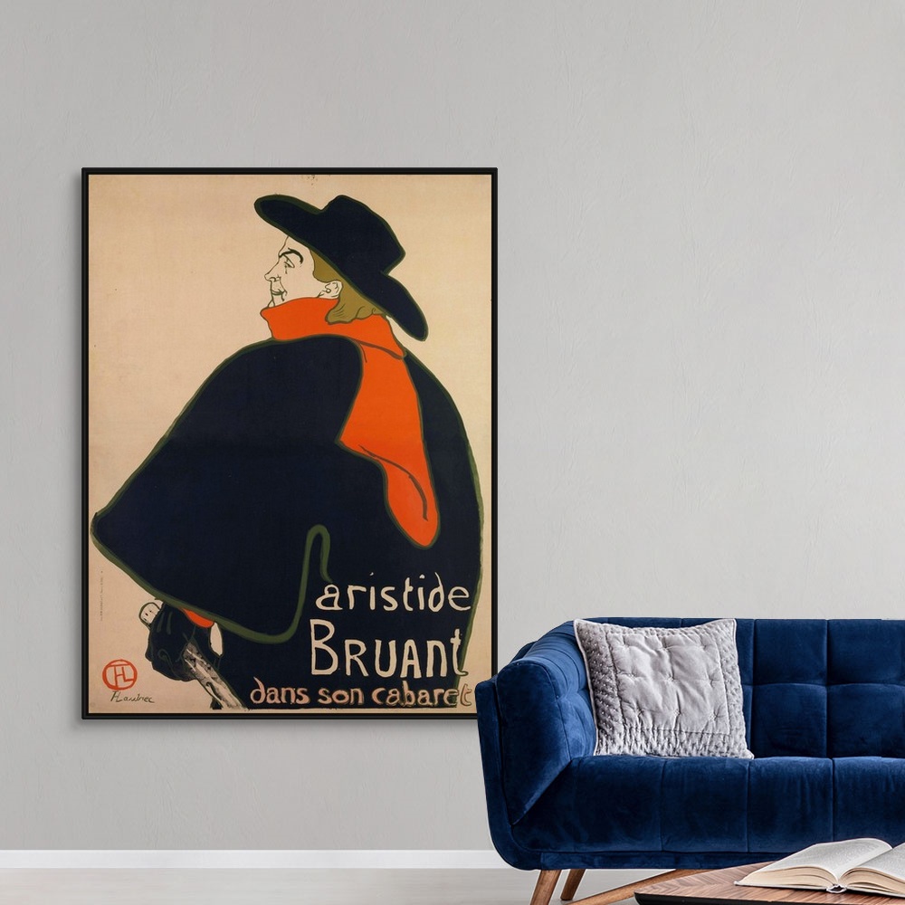 A modern room featuring Aristide Bruant was a successful singer, songwriter, and entrepreneur who ran a cabaret in the Mo...