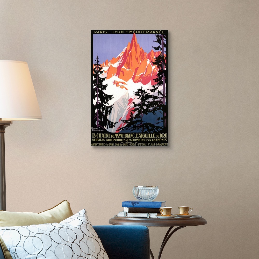 La Chaine De Mont Blanc, Vintage Poster, by Roger Broders Wall Art ...