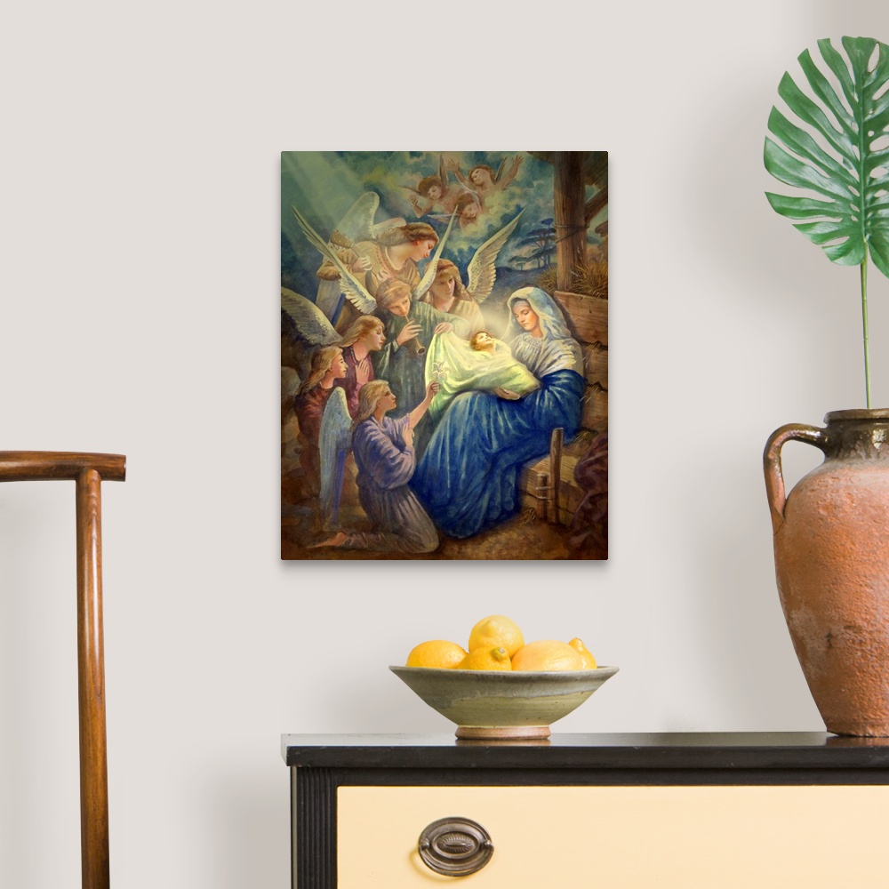 Mary and Newborn Jesus Wall Art, Canvas Prints, Framed Prints, Wall ...