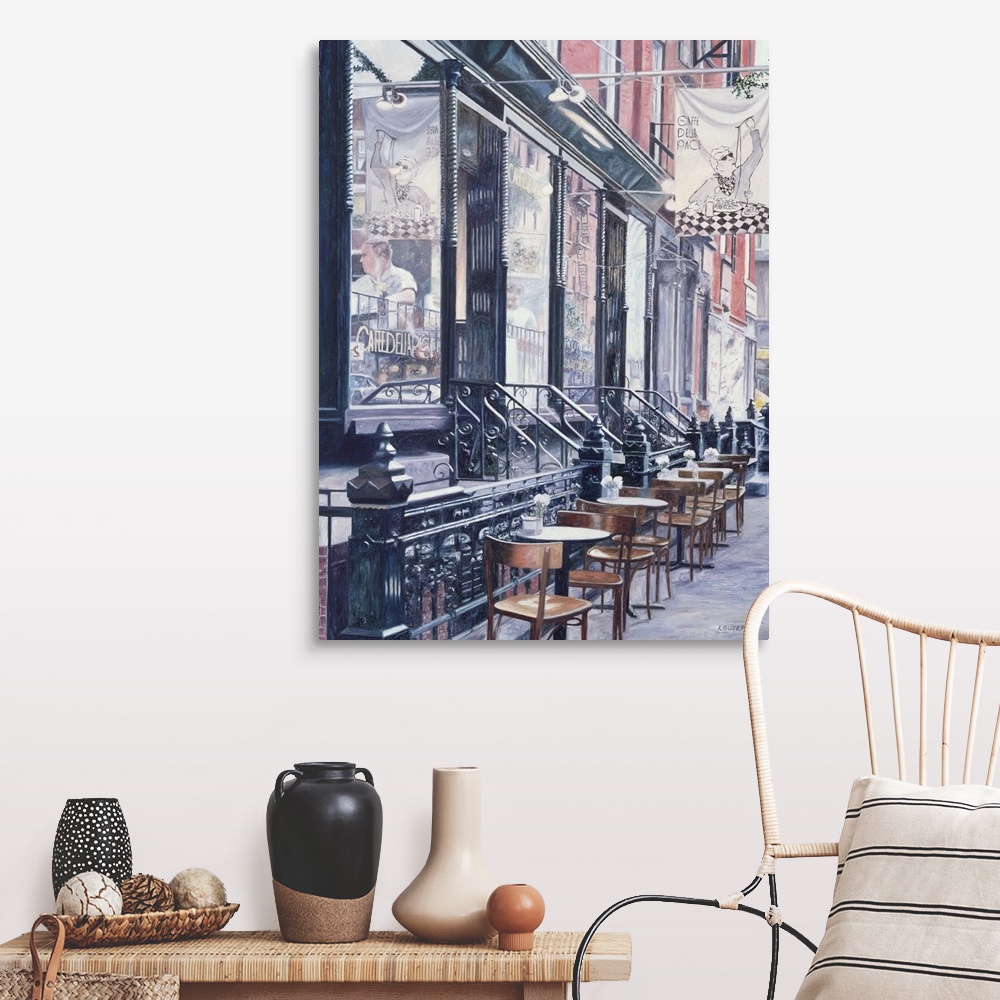 Cafe Della Pace, East 7th Street, New York City, 1991 Wall Art, Canvas ...