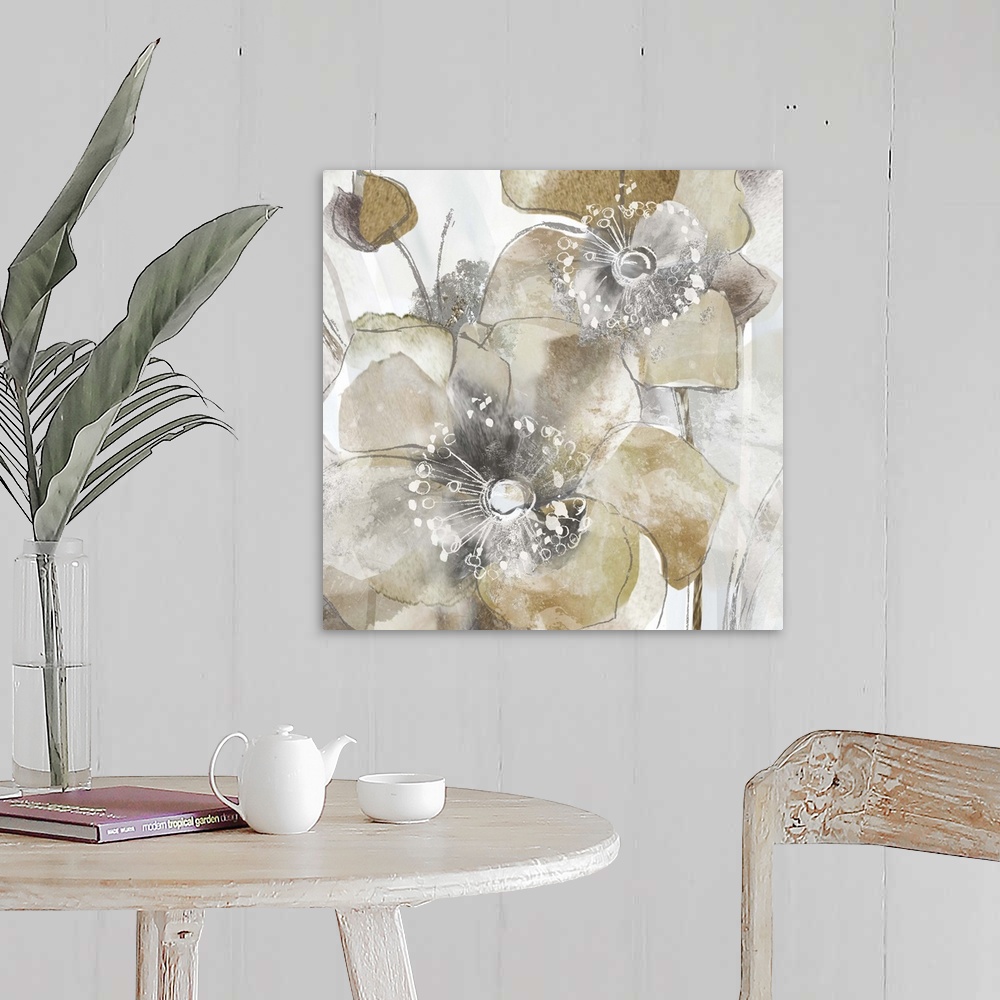Taupe Spring Poppy II Wall Art, Canvas Prints, Framed Prints, Wall ...