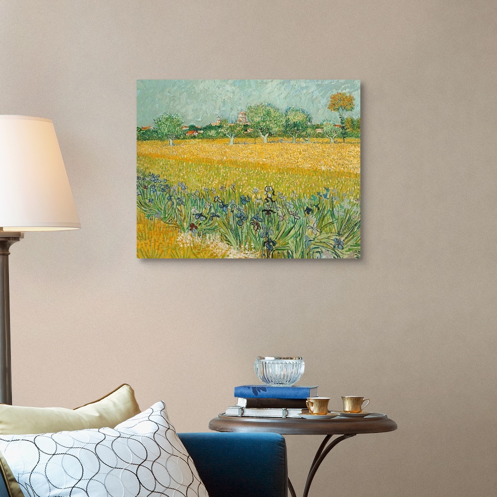Field With Irises Near Arles By Vincent Van Gogh Wall Art, Canvas ...