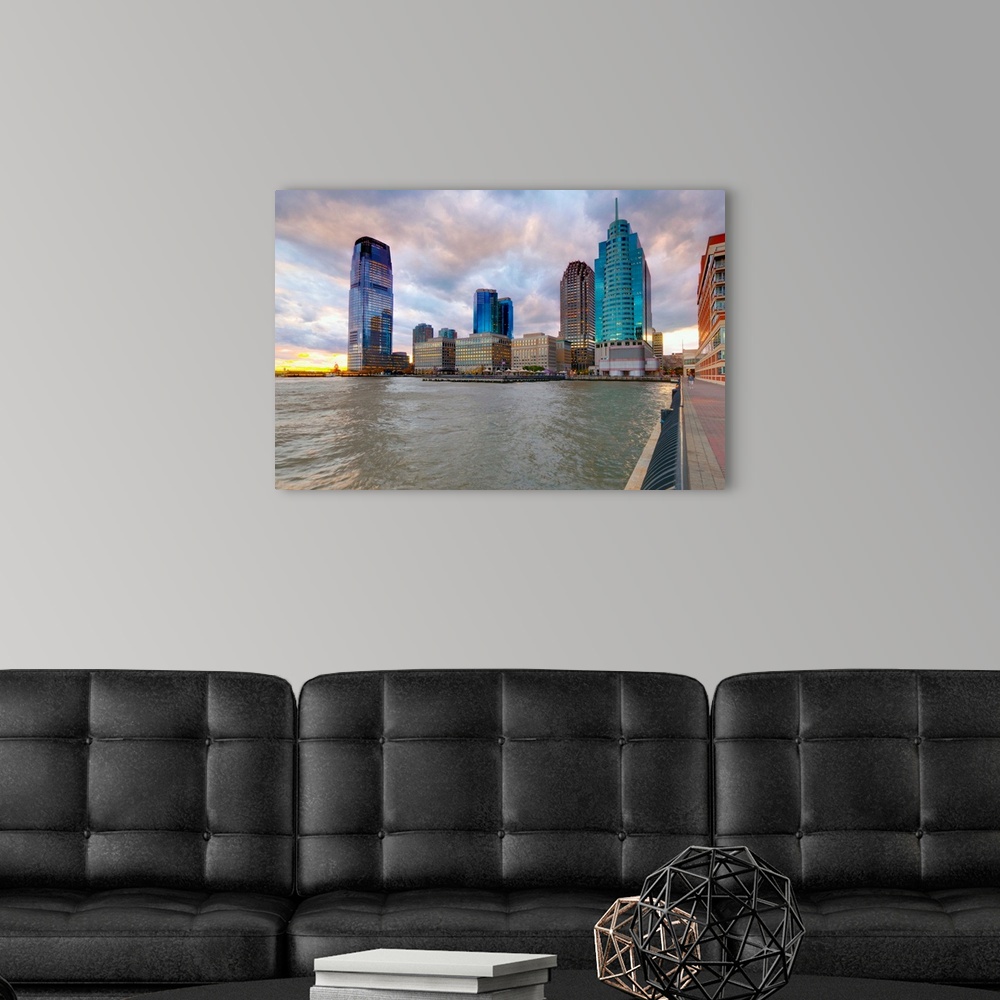 New Jersey, Jersey City on the Hudson River Wall Art, Canvas Prints ...