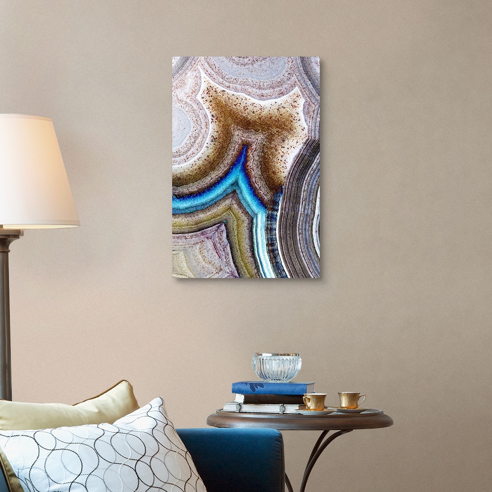 Geode with Bright Aqua Blue Wall Art, Canvas Prints, Framed Prints