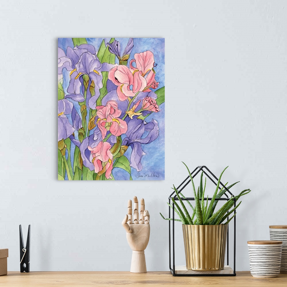 Iris Garden Wall Art, Canvas Prints, Framed Prints, Wall Peels | Great ...
