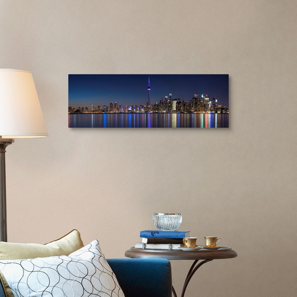 Toronto City Skyline with CN Tower, at Night Wall Art, Canvas Prints ...