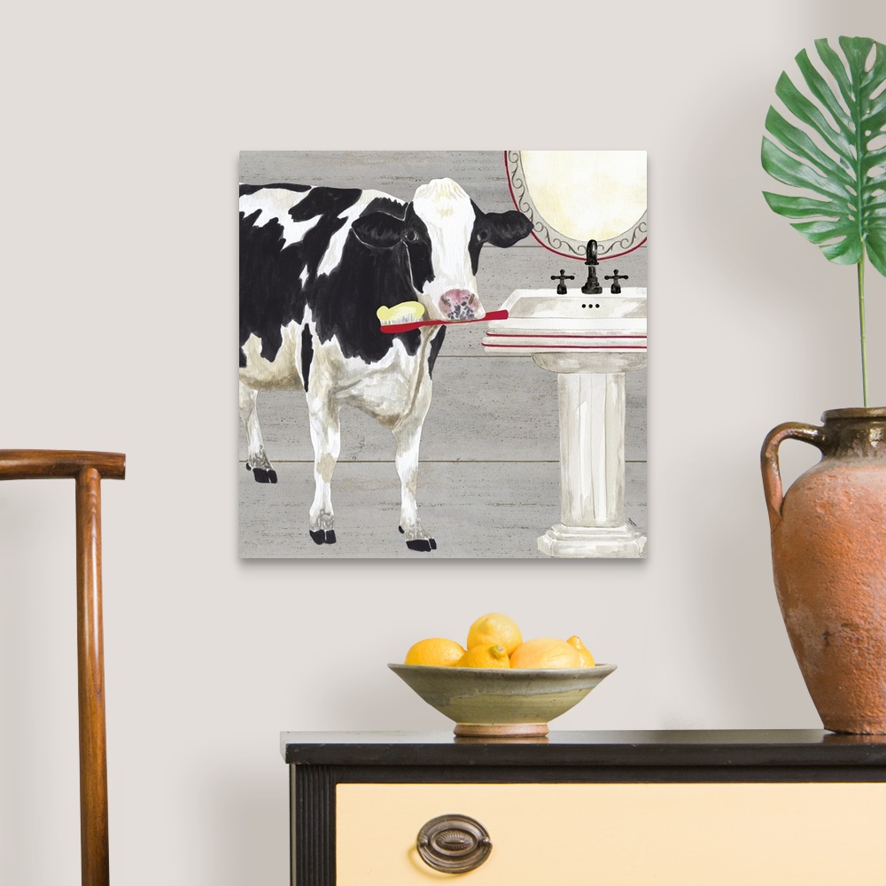 Bath time for Cows Sink Wall Art, Canvas Prints, Framed Prints, Wall ...