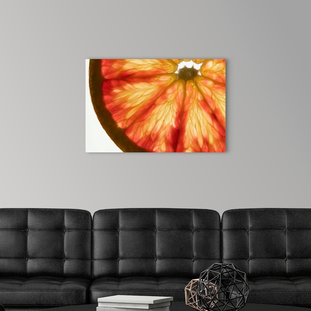 Slice of grapefruit, backlit Wall Art, Canvas Prints, Framed Prints ...
